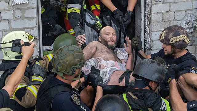 Russian drone strike on Kharkiv kills seven, including children