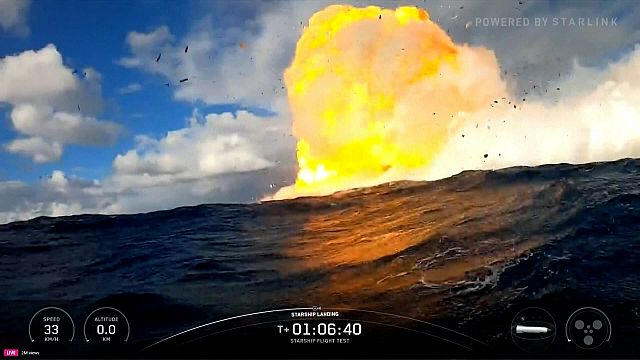 SpaceX Starship completes first orbital test before ocean fireball