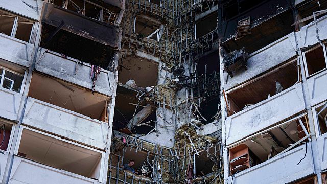 Rescuers search rubble after deadly missile and drone strikes in Kyiv
