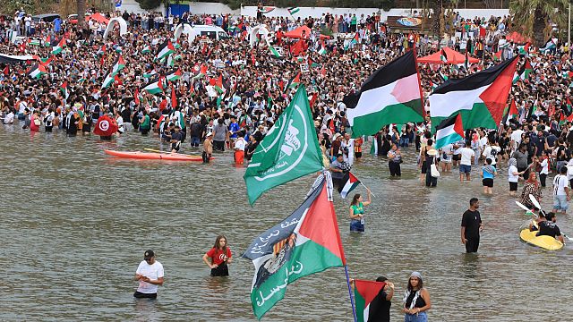 Gaza aid flotilla delays departure from Tunisian port after drone attacks