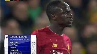 Mane scores his 100th goal in England as Liverpool beat Norwich