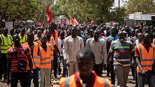 Burkina Faso civil servants protest wage cuts