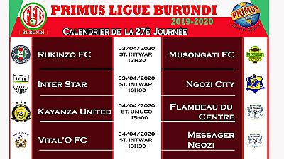 Coronavirus : la Fédération de football du Burundi décide la poursuite de ses championnats