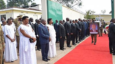 Burundi's incoming president signs Nkurunziza condolence book