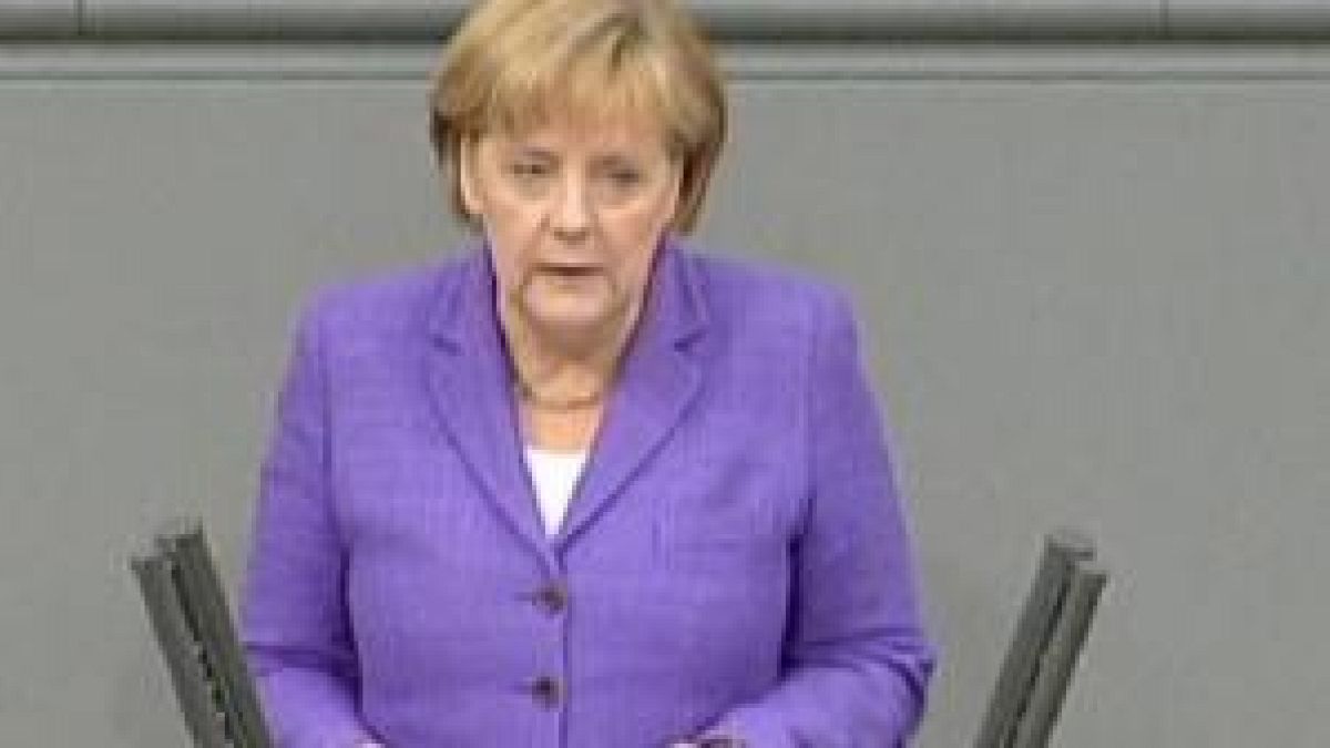 Merkel says euro "in danger"