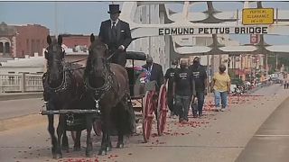 Body of John Lewis makes final Selma Bridge crossing