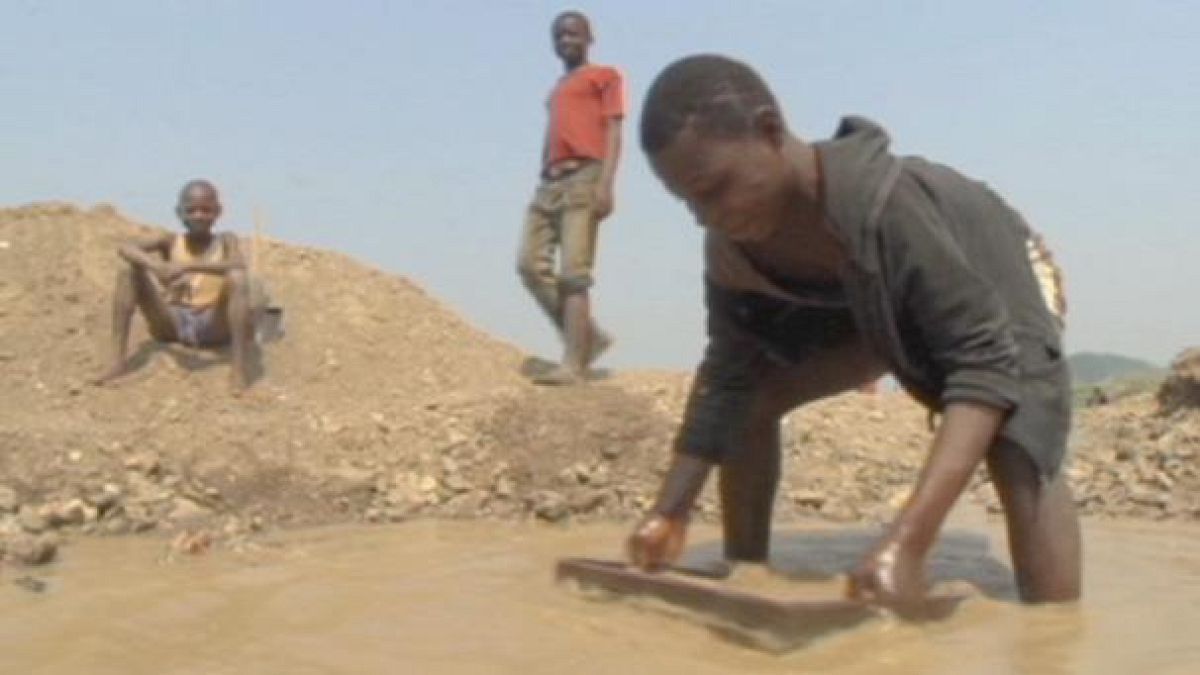 کودکان در سودای الماس در کنگو