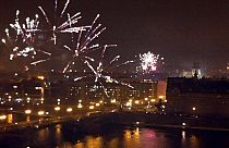 New Year fireworks in Prague