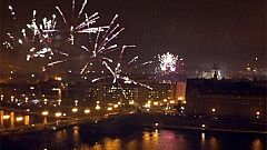 New Year fireworks in Prague