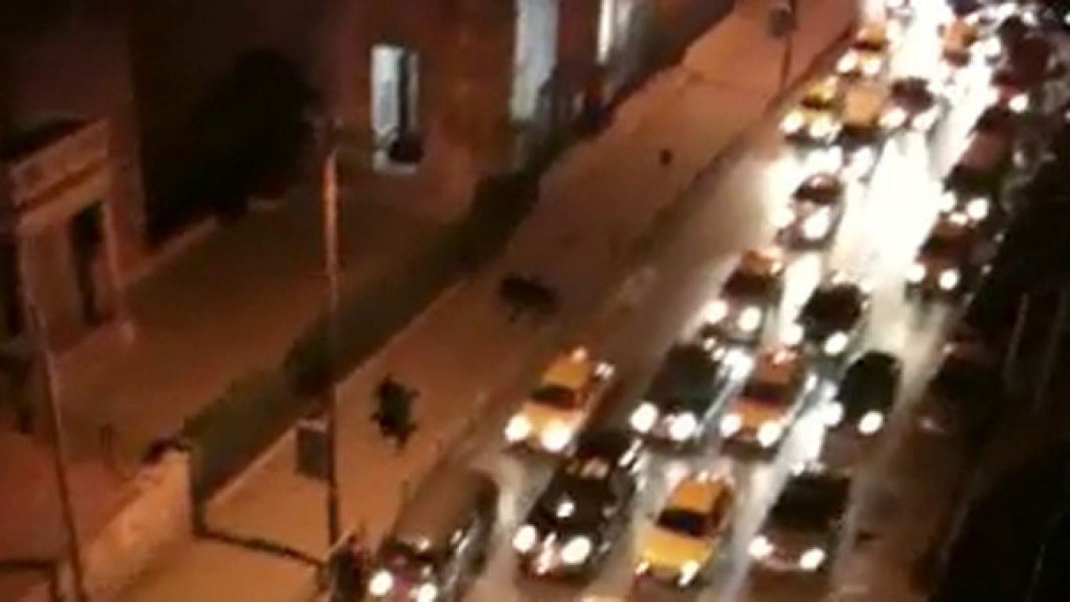 Car demonstration in Aleppo in Syria