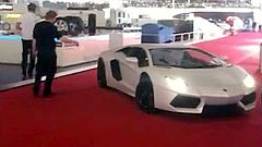 A car in display at Geneva motor show 2011