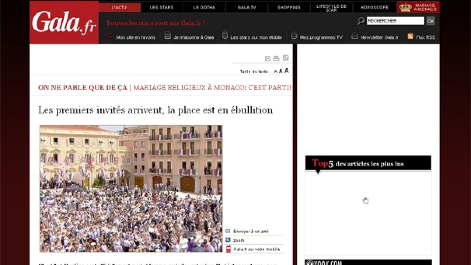 Mariage princier à Monaco : revue de presse