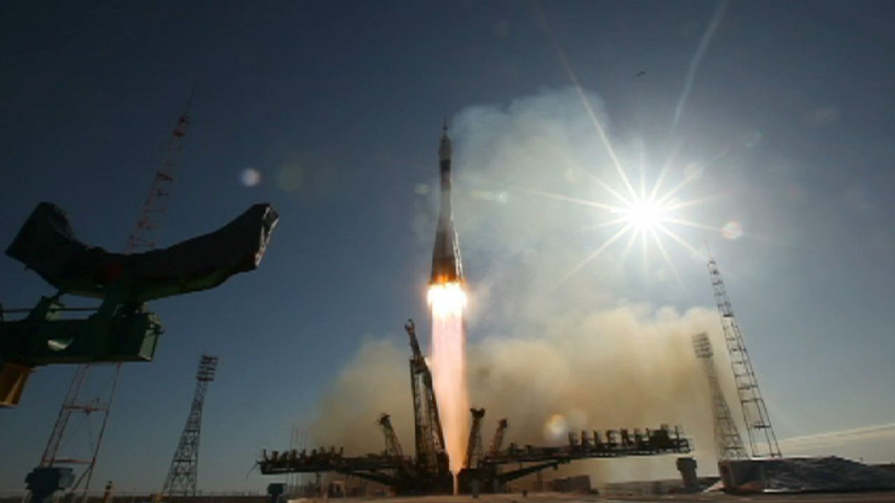 Evergreen Soyuz takes off from the Tropics Evergreen Soyuz takes off from the Tropics