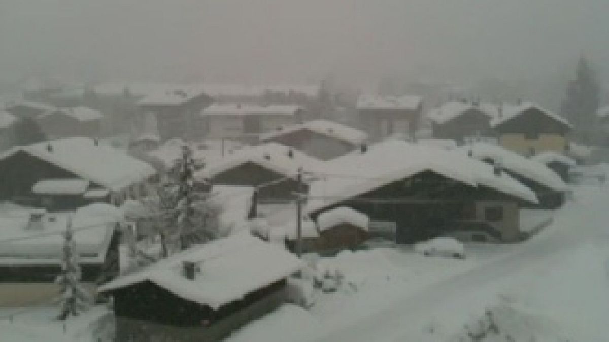 Heavy snowfalls in Megève