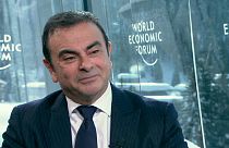 Ghosn notes pessimism in the Davos air