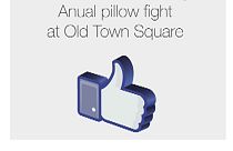 Annual pillow fight in Prague