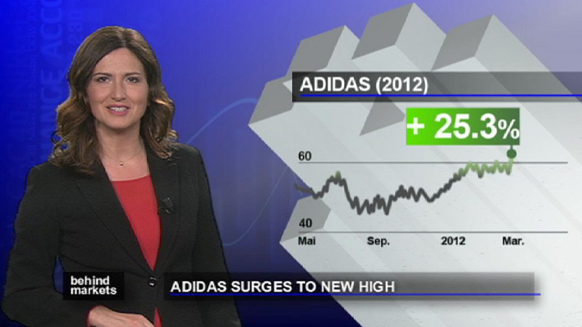 Adidas atinge novo máximo na bolsa