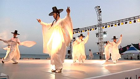 Dancers in South Korea embrace the ocean