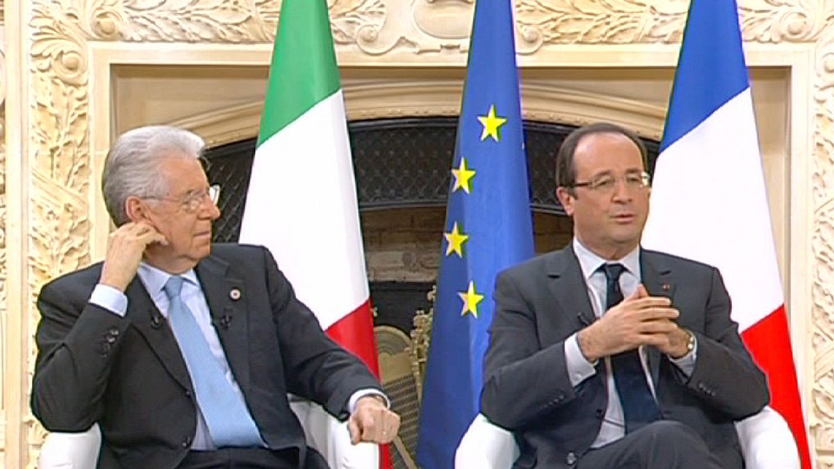 François Hollande y Mario Monti: "Hemos demostrado que podemos salir adelante"