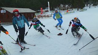 Esquiar para ultrapassar a deficiências