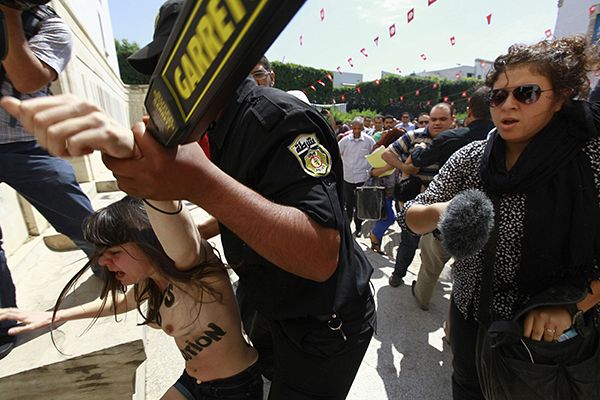 Tunisia topless protest Fill tunisia topless protest something