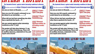 Sandwich-Protest: Brüsseler Praktikanten streiken