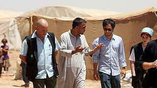 Gael García Bernal rencontre des réfugiés syriens en Jordanie