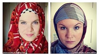 Muszlim fejkendőben tüntetnek a svéd nők