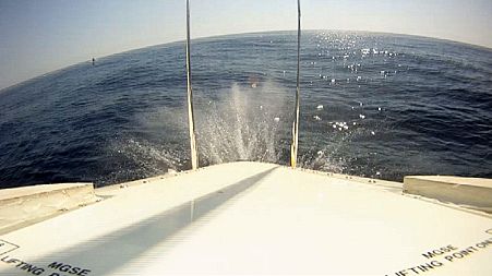 Splashdown from Space: the re-entry test
