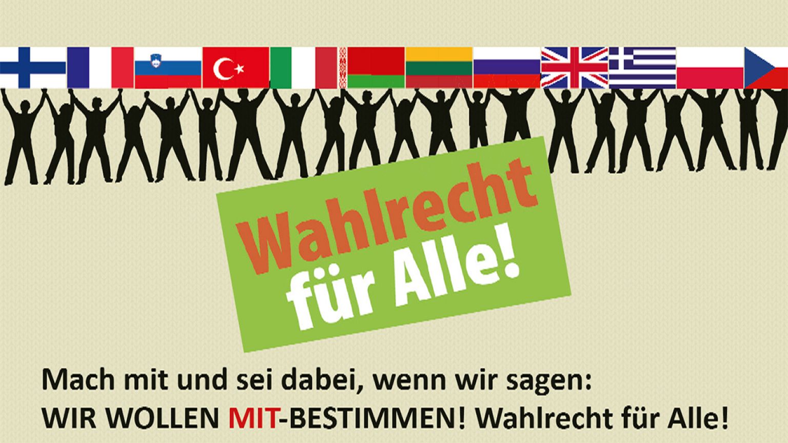 Wahlrecht für alle, dort wo sie leben