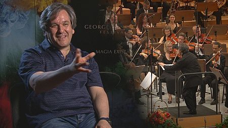 A maestro and his orchestra on tour from Italy to Bucharest
