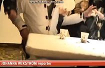 Swedish far-right leader attacked with cake