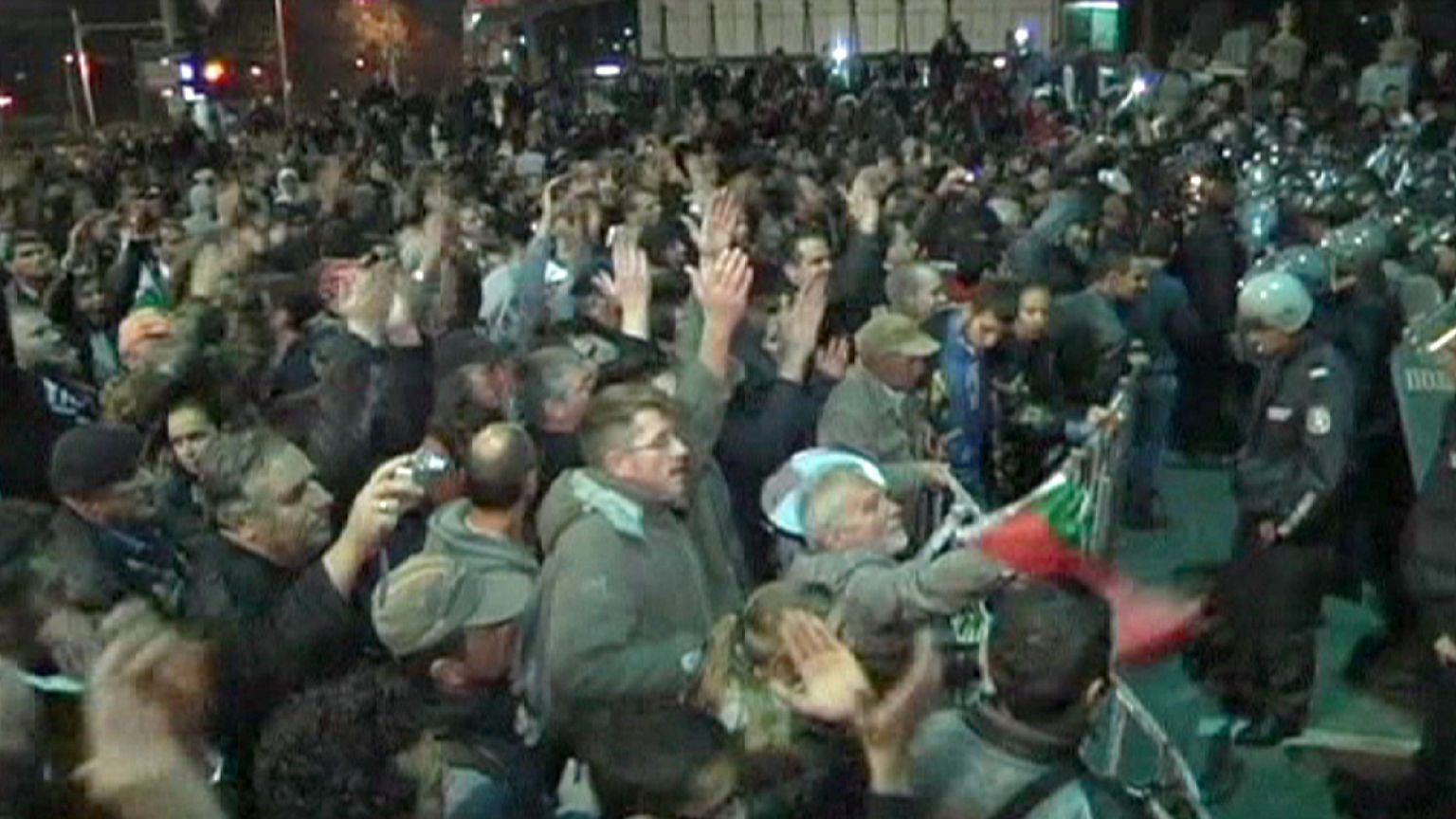 Bulgaria's ruling Socialists blame "hooligan" protesters, vow to stay