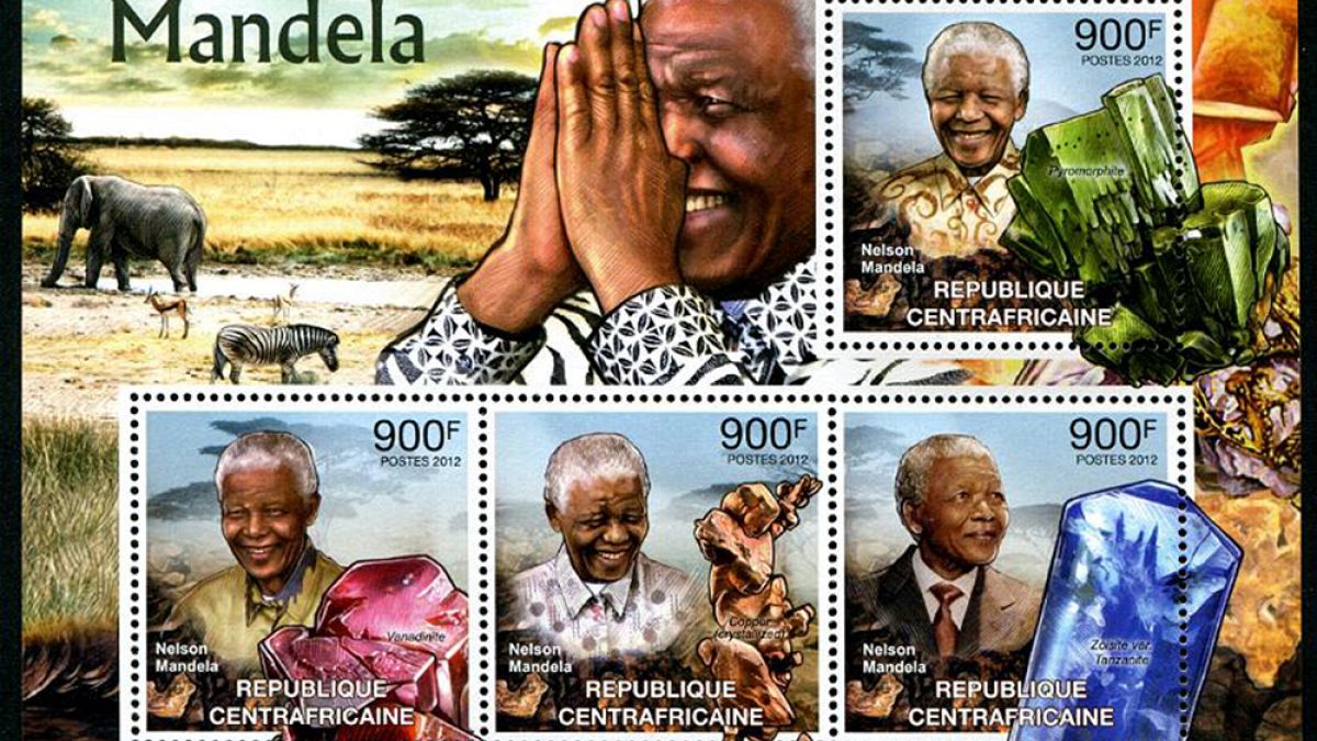 Les timbres en l'honneur de Nelson Mandela