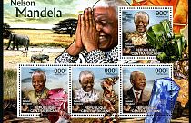 The postage stamp tributes to Nelson Mandela