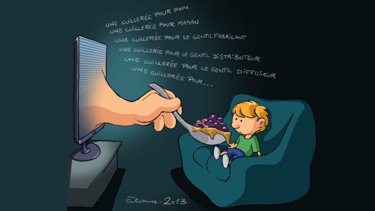 Pour avoir des enfants bien gras, gavez-les de télé !