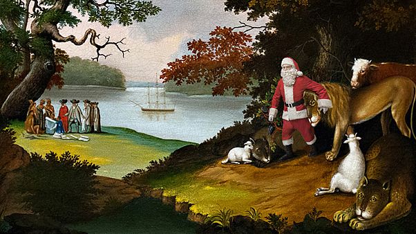 Fotógrafo americano leva Pai Natal aos clássicos da pintura Fotógrafo americano leva Pai Natal aos clássicos da pintura