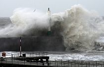 Huge waves batter Britain's coast as fresh storms hit country