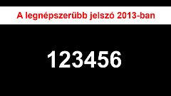 A web legnépszerűbb jelszavai 2013-ban