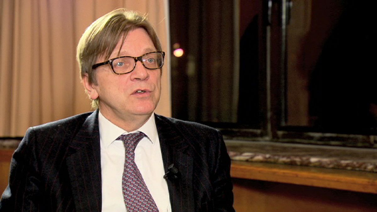 European Liberal Party’s candidate for EC President, Guy Verhofstadt, on euronews