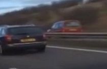 Watch: Motorist, 81, causes mayhem by driving on wrong side of UK road for 16km