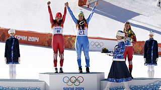 Maze and Gisin share gold in first ever Olympic Alpine skiing tie