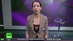 Watch: News presenter goes spectacularly off-script to hit out at Russia over Crimea