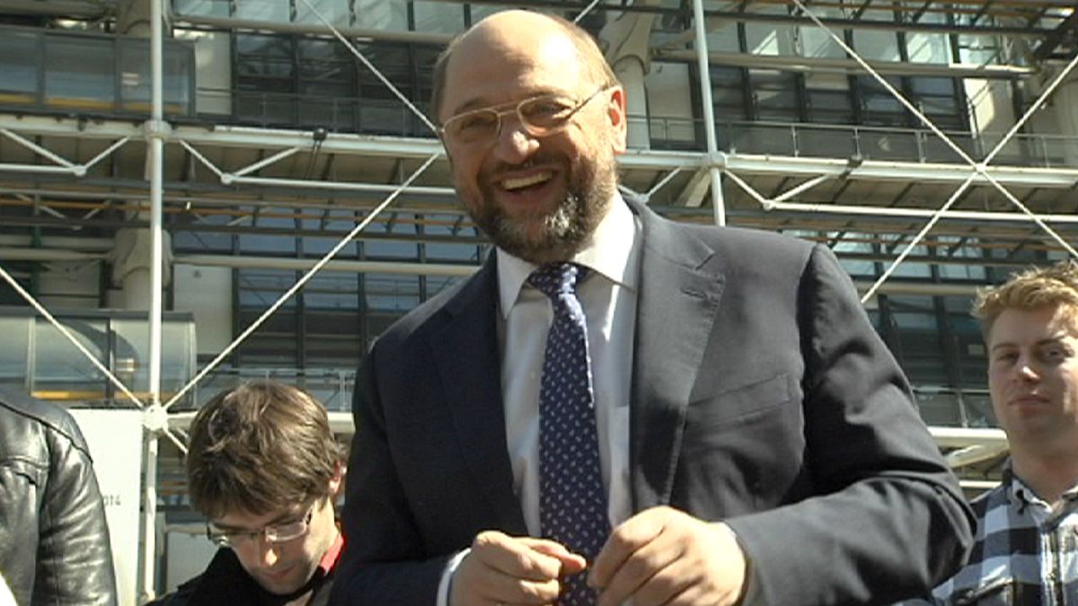European choice: Martin Schulz campaigning to spread wealth
