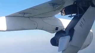 Watch: Drama as part of plane's wing collapses mid-flight