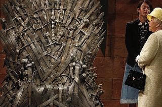 Queen Elizabeth II visits Game of Thrones set in Belfast