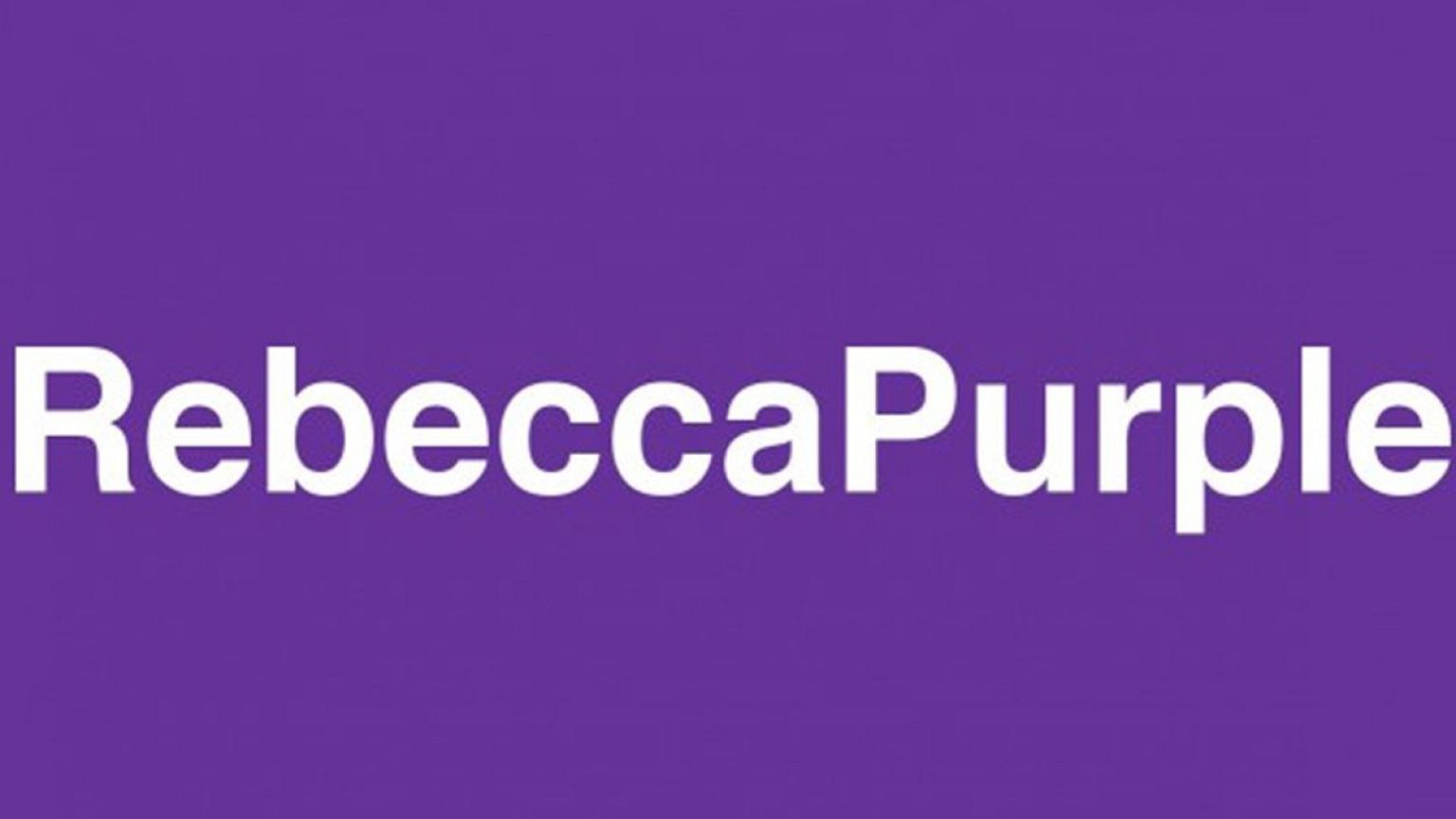 Rebeccapurple - Trauer um ein kleines Mädchen und eine neue Farbe
