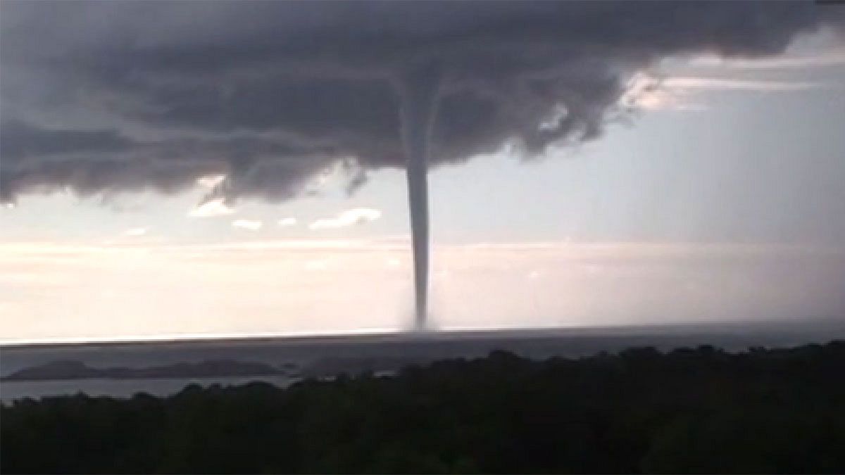 Watch: rare 'waterspout' twisters strike off the coast of Norway