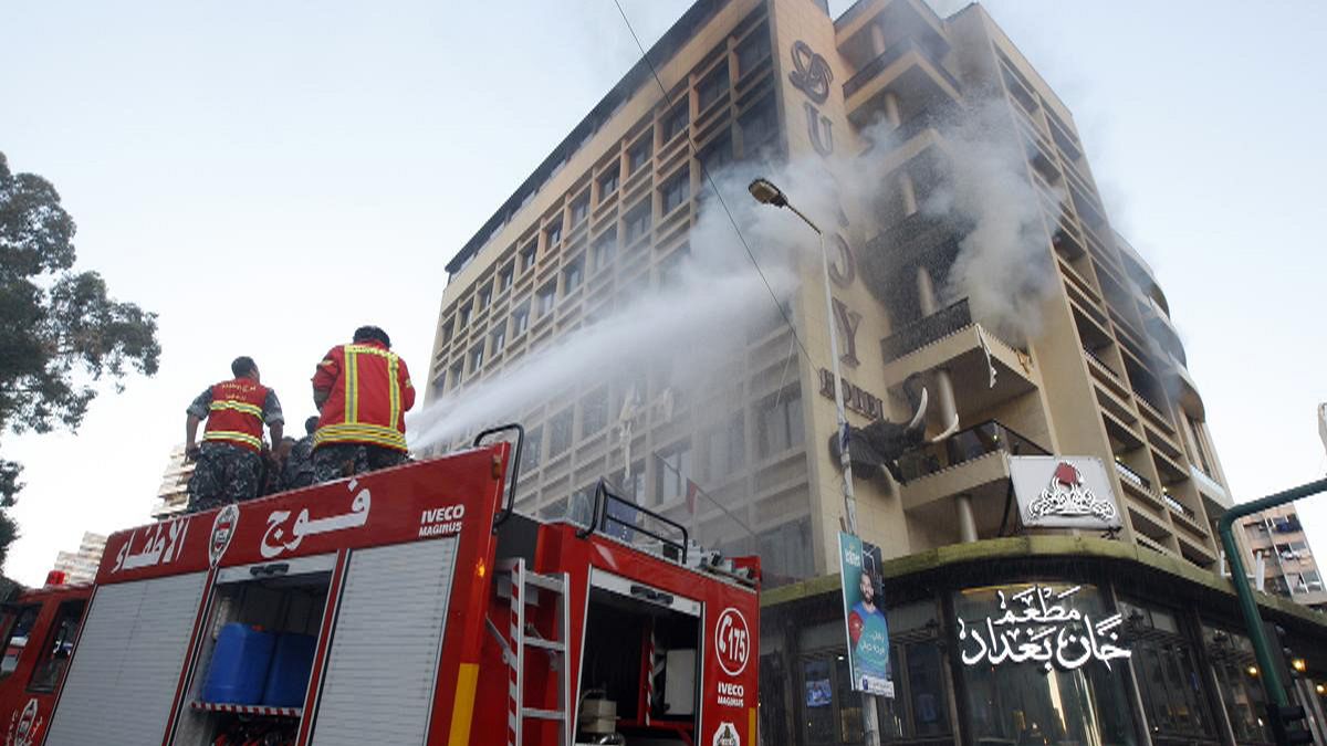بيروت: تفجير انتحاري بفندق بمنطقة الروشة اثناء مداهمة أمنية