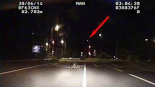 Huge fireball meteor lighting up UK skies caught on police camera